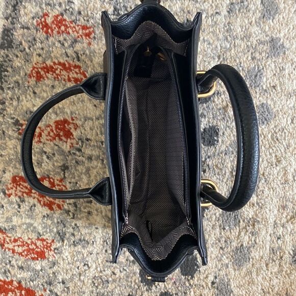 Minimalist Top Handle Structured Bag Black - Picture 3 of 7